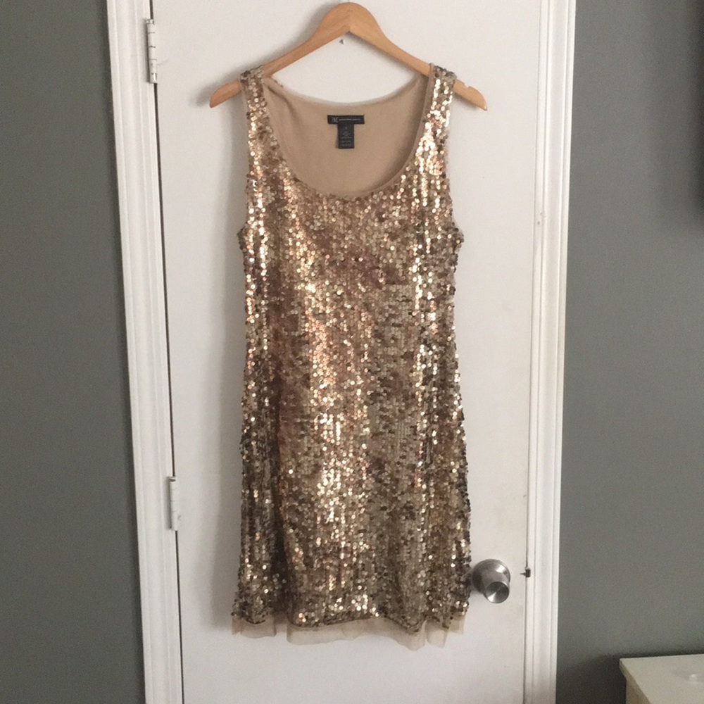 COPY - Timeless gold sequin mini // size Large // INC